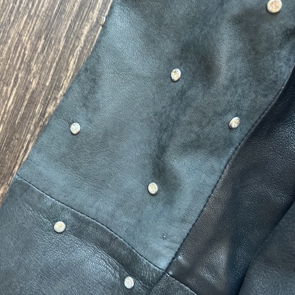 Charlotte Eskildsen Designers Remix Jacket Black Leather Crystals - Picture 12 of 12